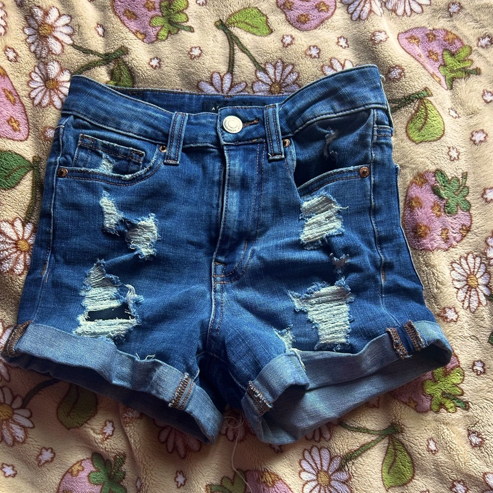 Aeropostale super high rise midi shorts